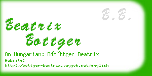 beatrix bottger business card